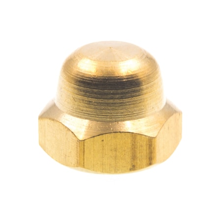 Prime-Line Acorn Cap Nuts, 1/4 in.-20, Solid Brass, PK10 9077389